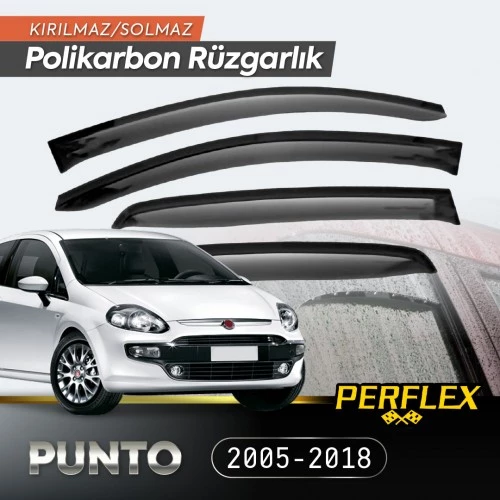Periboia Fiat Punto Grande 2005-2018 Cam Rüzgarlığı V2 Mugen