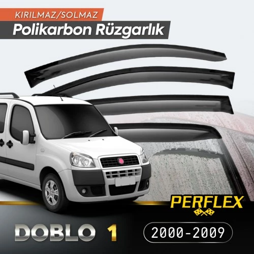 Periboia Fiat Doblo 1 2000-2009 Cam Rüzgarlığı V2 Düz