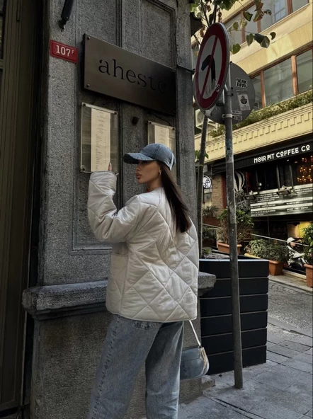 Ceket Mont- Beyaz - 4