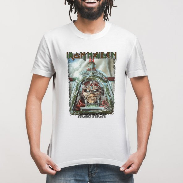 Iron Maiden Aces High Erkek Tişört - 3