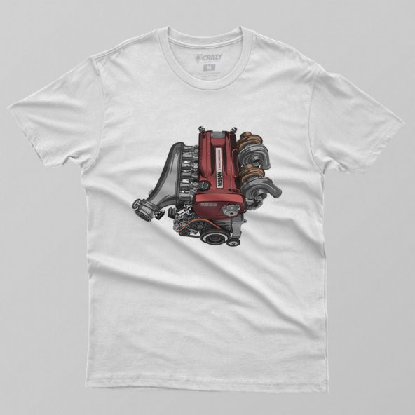 Nissan Skyline GT R Engine Erkek Tişört - 2