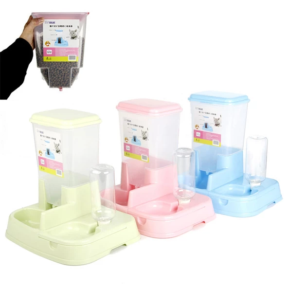 Kedi Köpek Ayrılabilir Otomatik Takviyeli Mama ve Su Kabı - 5