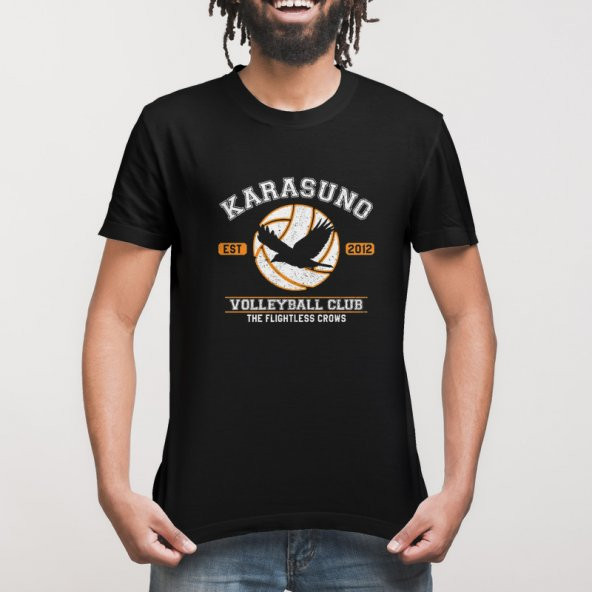Haikyuu Karasuno Logo Erkek Tişört - 3