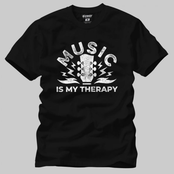 Music Is My Therapy Erkek Tişört