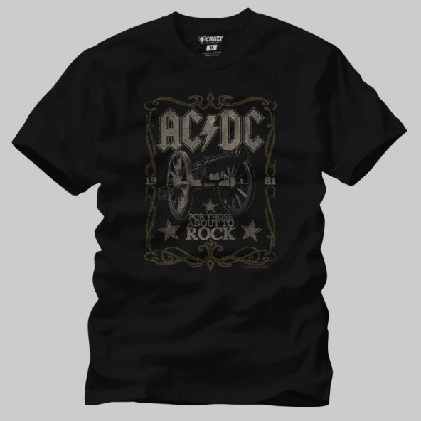 Ac Dc Rock Label Erkek Tişört