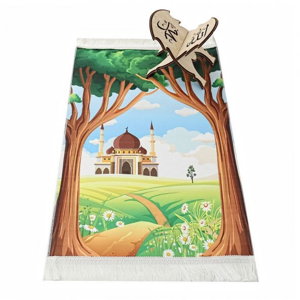 Çocuk Seccadesi Ağaç- Kahve 82×45 cm 110 gr - Tesbih Hediyeli - 1