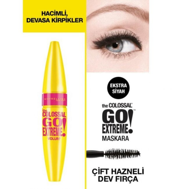 Maybelline Colossal Go Extreme - Siyah -maskara