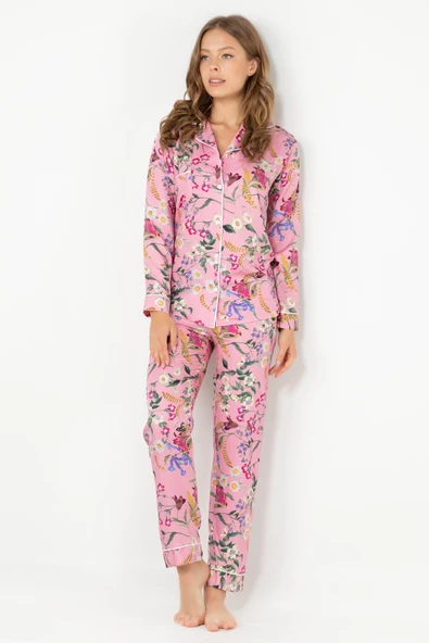 DoReMi Rosy Uzun Kollu Bayan Pijama Takımı - Resim 3