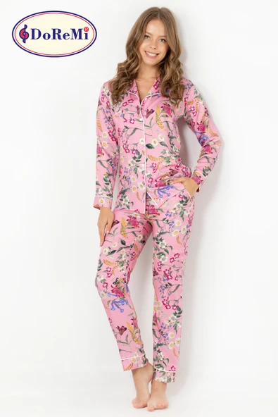 DoReMi Rosy Uzun Kollu Bayan Pijama Takımı ürün görseli