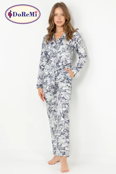 DoReMi Mist Flower Uzun Kollu Bayan Pijama Takımı ürün görseli