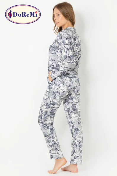 DoReMi Mist Flower Uzun Kollu Bayan Pijama Takımı - Resim 12