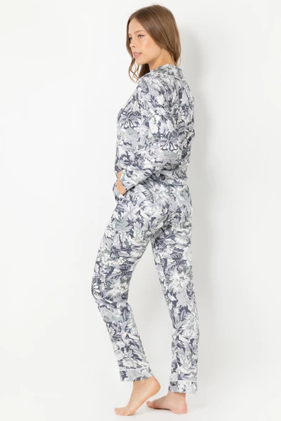 DoReMi Mist Flower Uzun Kollu Bayan Pijama Takımı - 4