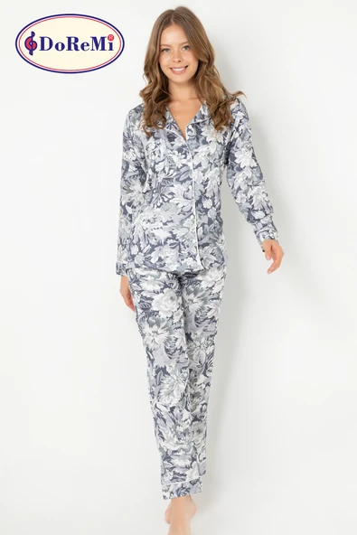 DoReMi Mist Flower Uzun Kollu Bayan Pijama Takımı - Resim 10