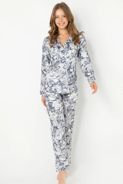 DoReMi Mist Flower Uzun Kollu Bayan Pijama Takımı