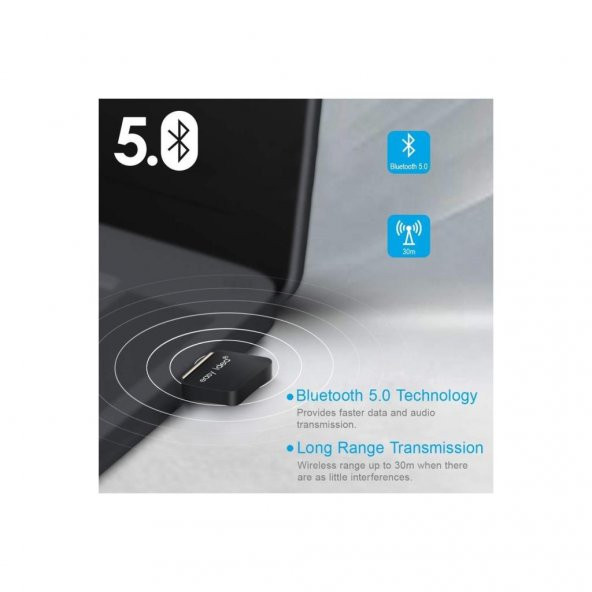 Easy Idea Mini Adaptör Dongle Bluetooth 5.0 USB Alıcı - 3