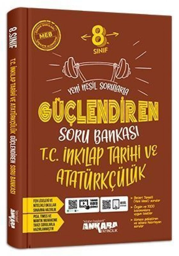 ANKARA YAYINCILIK 8.SINIF GÜÇLENDİREN T.C İNKILAP TARİHİ VE ATATÜRKÇÜLÜK SORU BANKASI (2022)