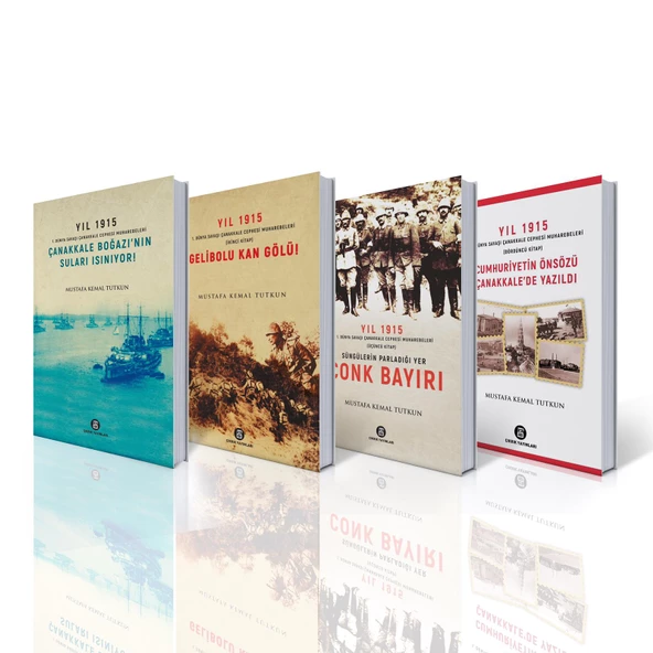 Yıl 1915 1.Dünya Savaşı Çanakkale Savaşı Muharebeleri Seti 4 Kitap