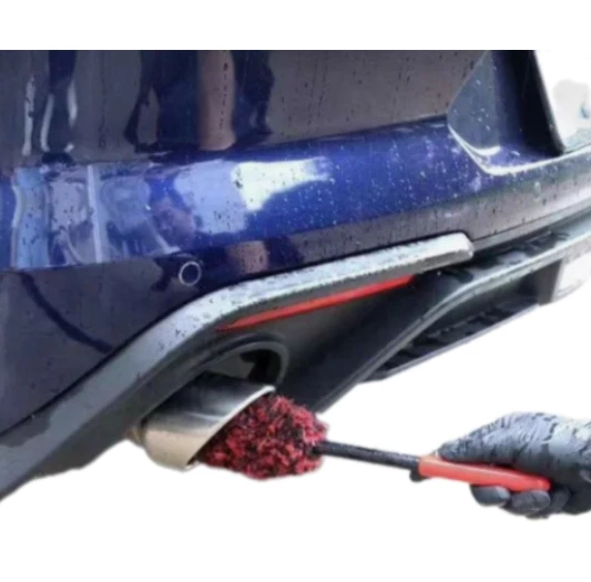 Temizlik Fırçası Ergonomik Sap Oto Jant Egzoz 3 'lü Set Bükülebilen Peluş Detaylı Temizlik Fırçası - 8