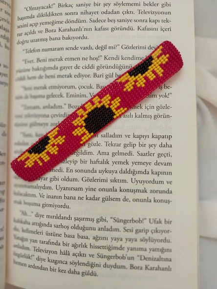 El Yapımı Kum Boncuk Ayçiçeği Bileklik - 3