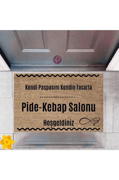 Kapı Önü Paspası Dekoratif Dijital Baskı Pide-Kebap Salonu P-2553 - 2