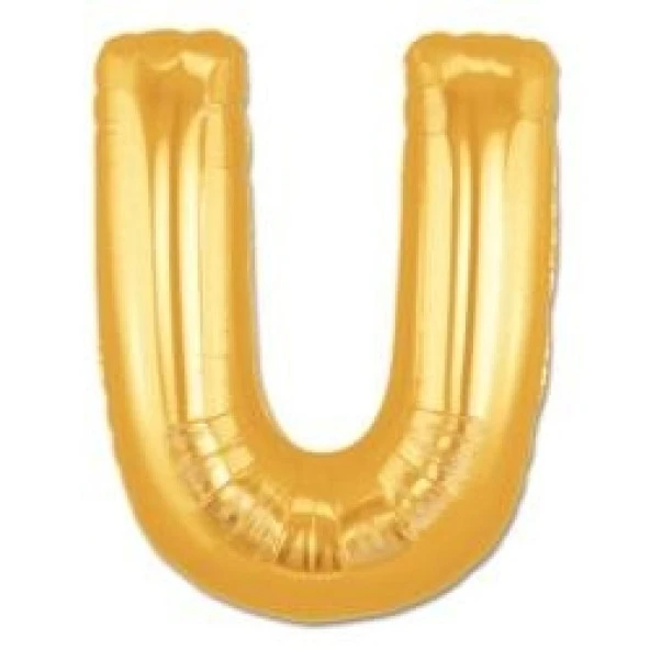 U Harf Folyo Balon GOLD 100 CM (1 METRE)