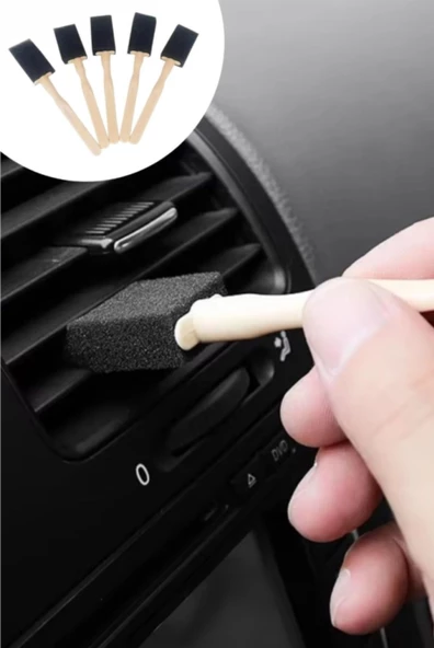 Araç İçi Temizlik Fırçaları Havalandırma Klima Çıkışları Toz Alma 5 'li Mini Temizlik Fırçaları - 9