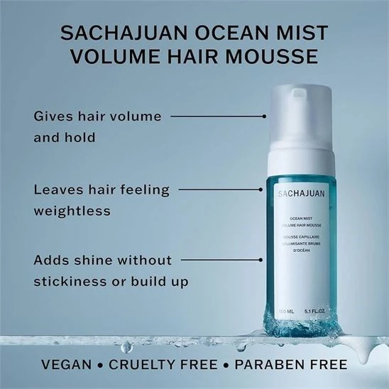 Sachajuan Ocean Mist Volume Hair Mousse 150 ml Saç Köpüğü - Resim 2