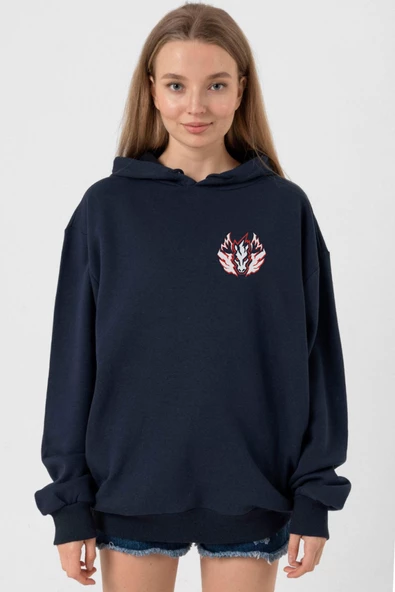 Beyblade Pegasus Minimalist Lacivert Kadın 3ip Kapşonlu ürün görseli 1