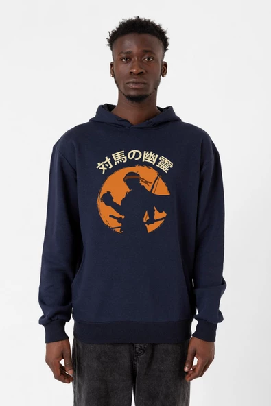 Ghost Of Tsushima The Island Japanese Lacivert Erkek 3ip Kapşonlu