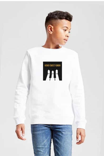 G-Dragon Home Sweet Home Beyaz Çocuk 2ip Sweatshirt