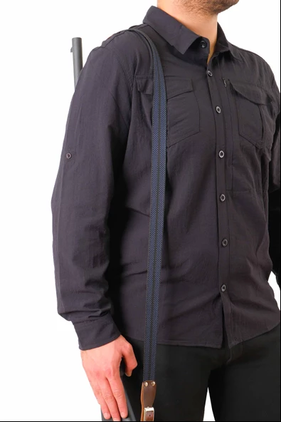 Tüfek Askı Kayışı - Savage - 3 cm Kolon - Lacivert/Siyah - 2