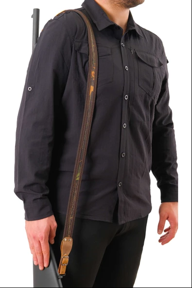 Tüfek Askı Kayışı - Savage - Orman Desen - Resim 2