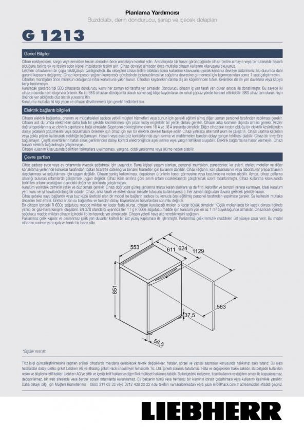 Liebherr G 1213 A+ 98 LT 3 Çekmeceli Dikey Derin Dondurucu - 6
