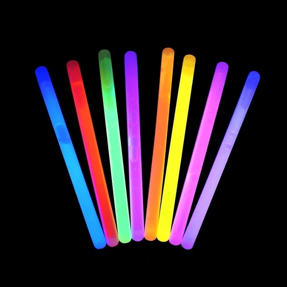 25 ADET VIP DELUXE KALIN GLOW STİCK NEON IŞIK FOSFORLU ÇUBUK IŞIKLI ÇUBUK ULTRA CANLI PARLAK IŞIK - Resim 2