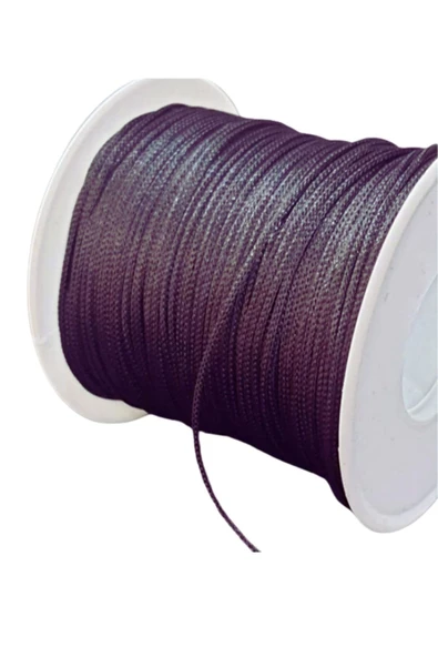 Paraşüt İpi, Bileklik-Kolye örgü ipi 1 mm 50 metre Füme - 2