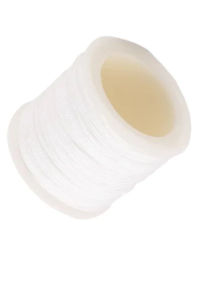 Paraşüt İpi, Bileklik-Kolye örgü ipi 1 mm 50 metre Beyaz - 2