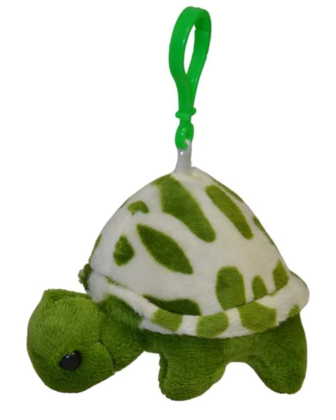 Selay Toys Pelüş Anahtarlık Uyku Kaplumbağa Yeşil Beyaz Desenli 1534 - 2