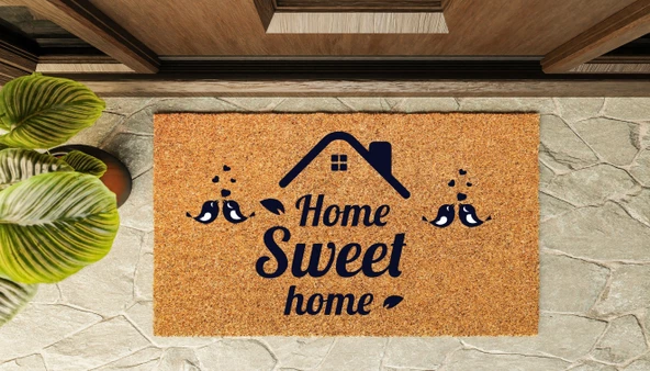 Kapı Önü Paspası Özel Tasarım Koko Model Home Sweet Home PK-1552 - 5