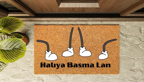 Kapı Önü Paspası Özel Tasarım Koko Model Halıya Basma Lan PK-1548 - 5