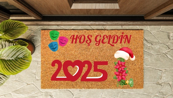 Kapı Önü Paspası Yeni Yıl 2025 Özel Tasarım Koko Model 111 - 4