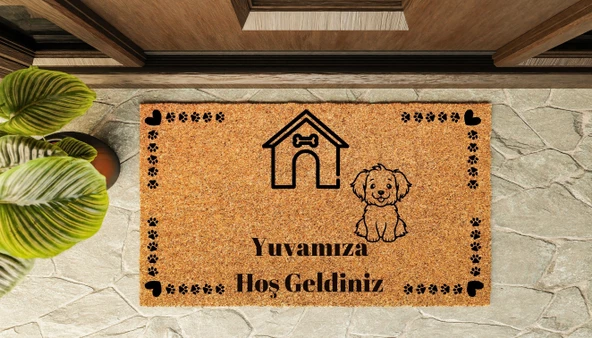 Kapı Önü Paspası Özel Tasarım Koko Model Yavru Köpek PK-1584 - Resim 5