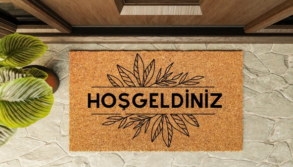 Kapı Önü Paspası Özel Tasarım Koko Model Şerit Hoşgeldiniz PK-1556 - Resim 5