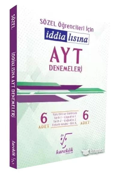 Ayt Sözel Öğrencileri İçin İddialısına 6 Lı Denemeleri ürün görseli 1