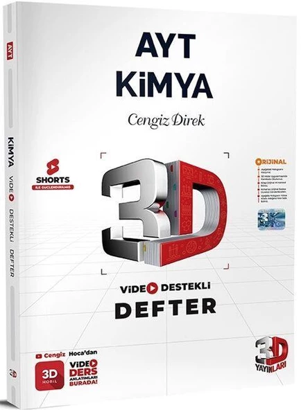 Yks Ayt Kimya Video Destekli Defter ürün görseli 1