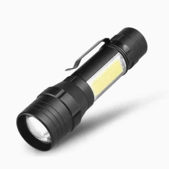 WellHise T6-19 Şarjlı Orta Boy EL Feneri Kamp Yürüyüş Feneri Su Geçirmez - 2