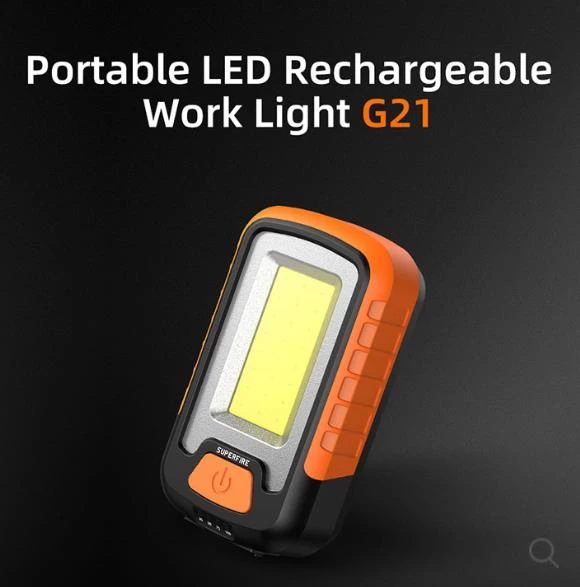 WellHise 5860 Şarjlı Mıknatıslı COB Led EL Feneri 3 Işık Modu 5W Kamp, Araba Tamiri, Acil Durum Ve Şantiye Için Mıknatıslı Süper Parlak Led Işık - 2