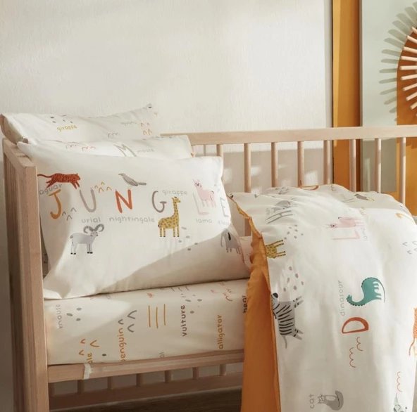Karaca Home Jungle Bej Bebek Nevresim Takımı - 3