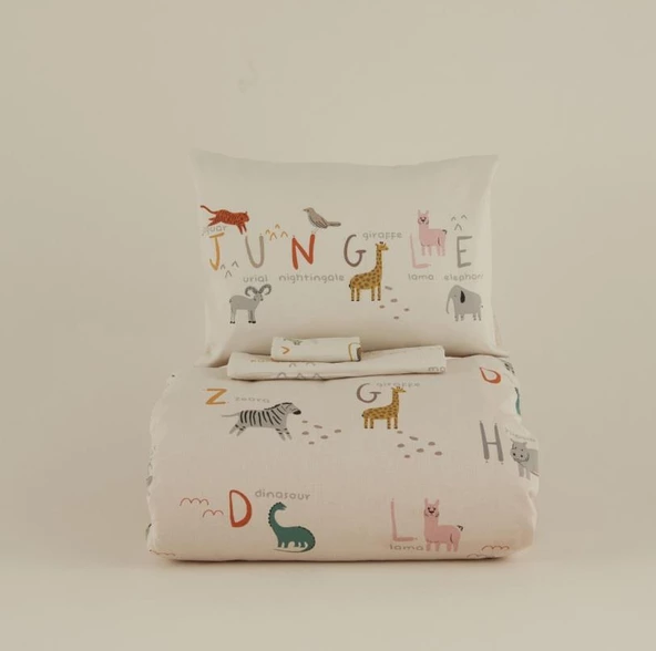 Karaca Home Jungle Bej Bebek Nevresim Takımı - 7