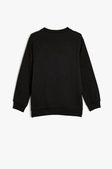 Koton Erkek Çocuk Uzun Kollu Bisiklet Yaka Slogan Baskılı Sweatshirt - 2