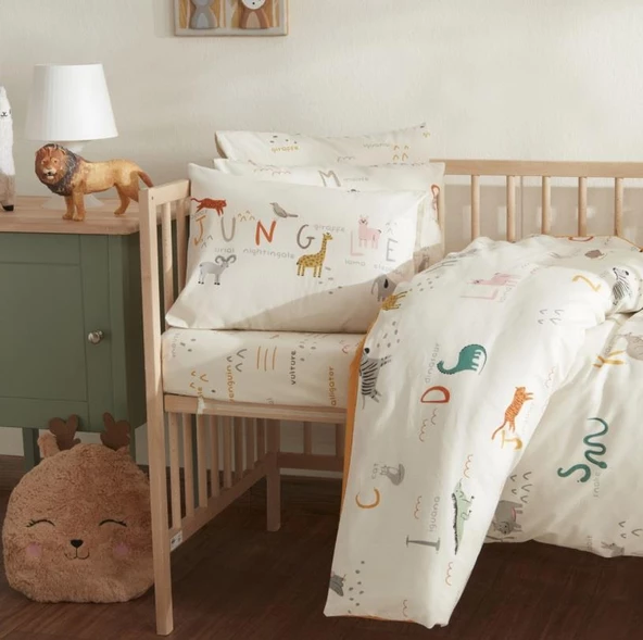 Karaca Home Jungle Bej Bebek Nevresim Takımı - 2